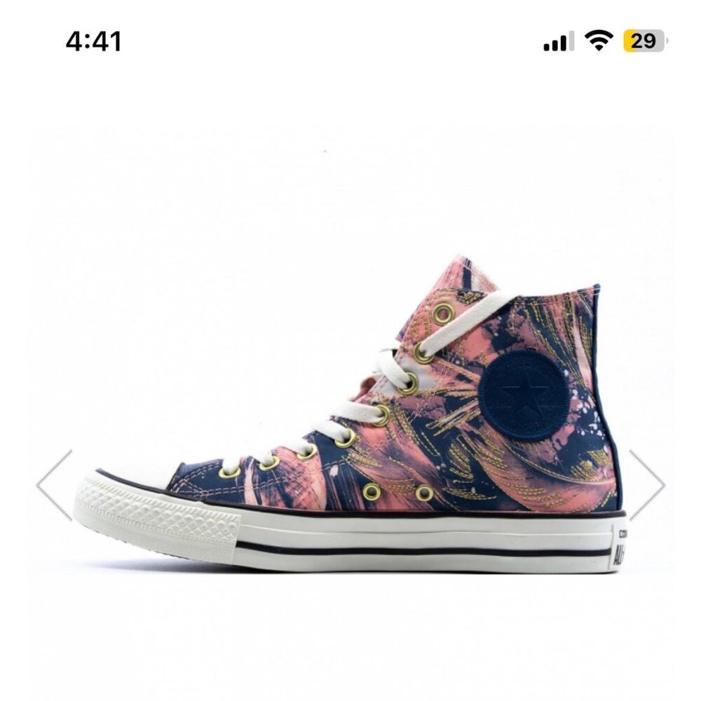 Converse Chuck Taylor All Star Hi Feather Print Sneakers Size 7